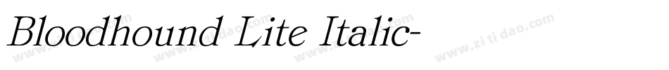 Bloodhound Lite Italic字体转换